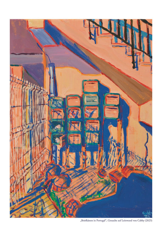 "Briefkästen in Portugal" Kunstdruck