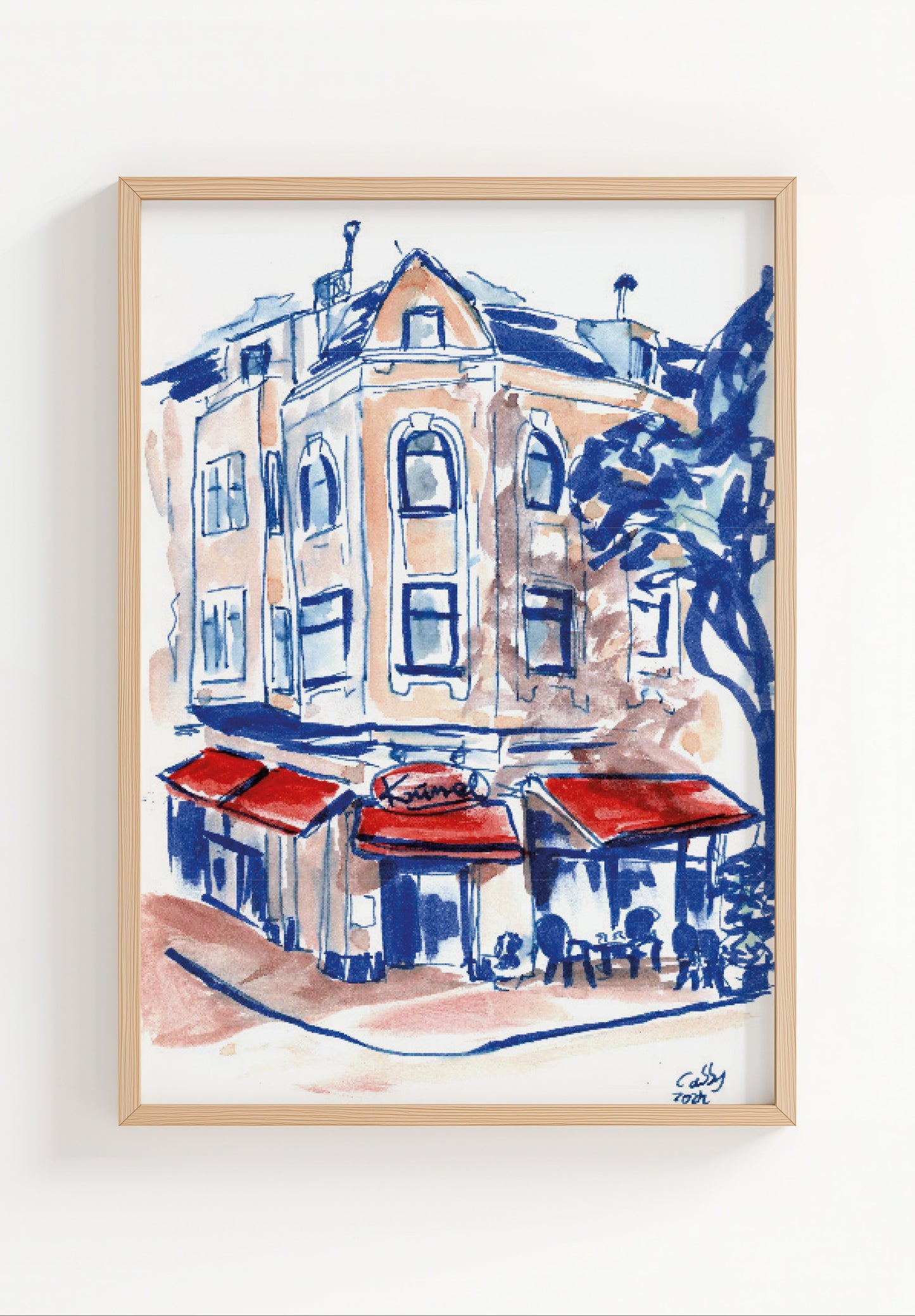 „Krümel Café , Köln Sülz" Limitierter Kunstdruck