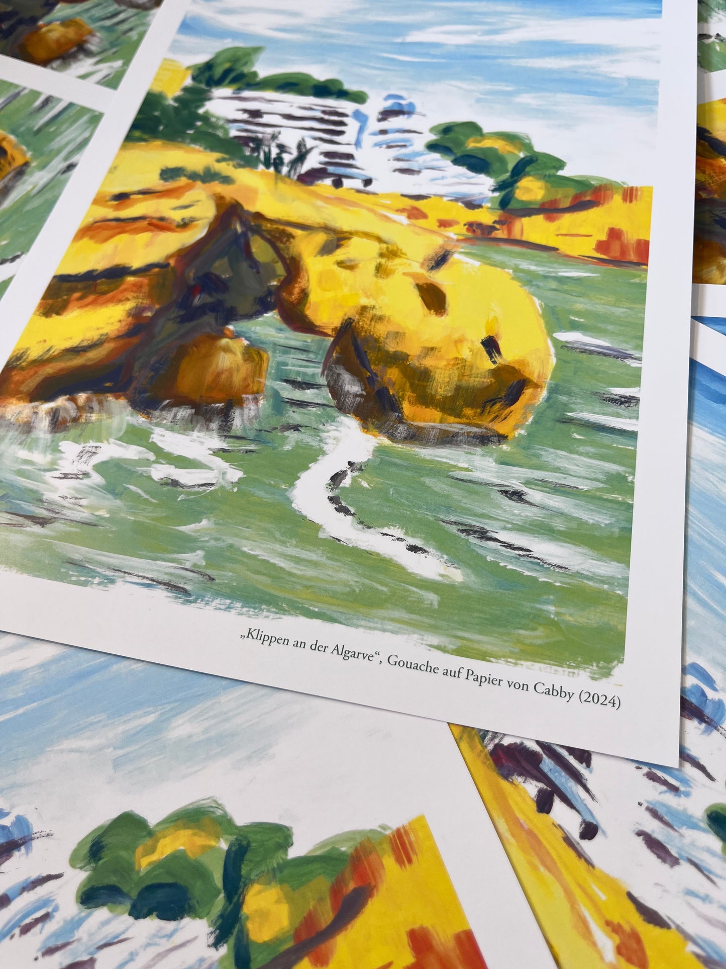 "Klippen an der Algarve" Kunstdruck