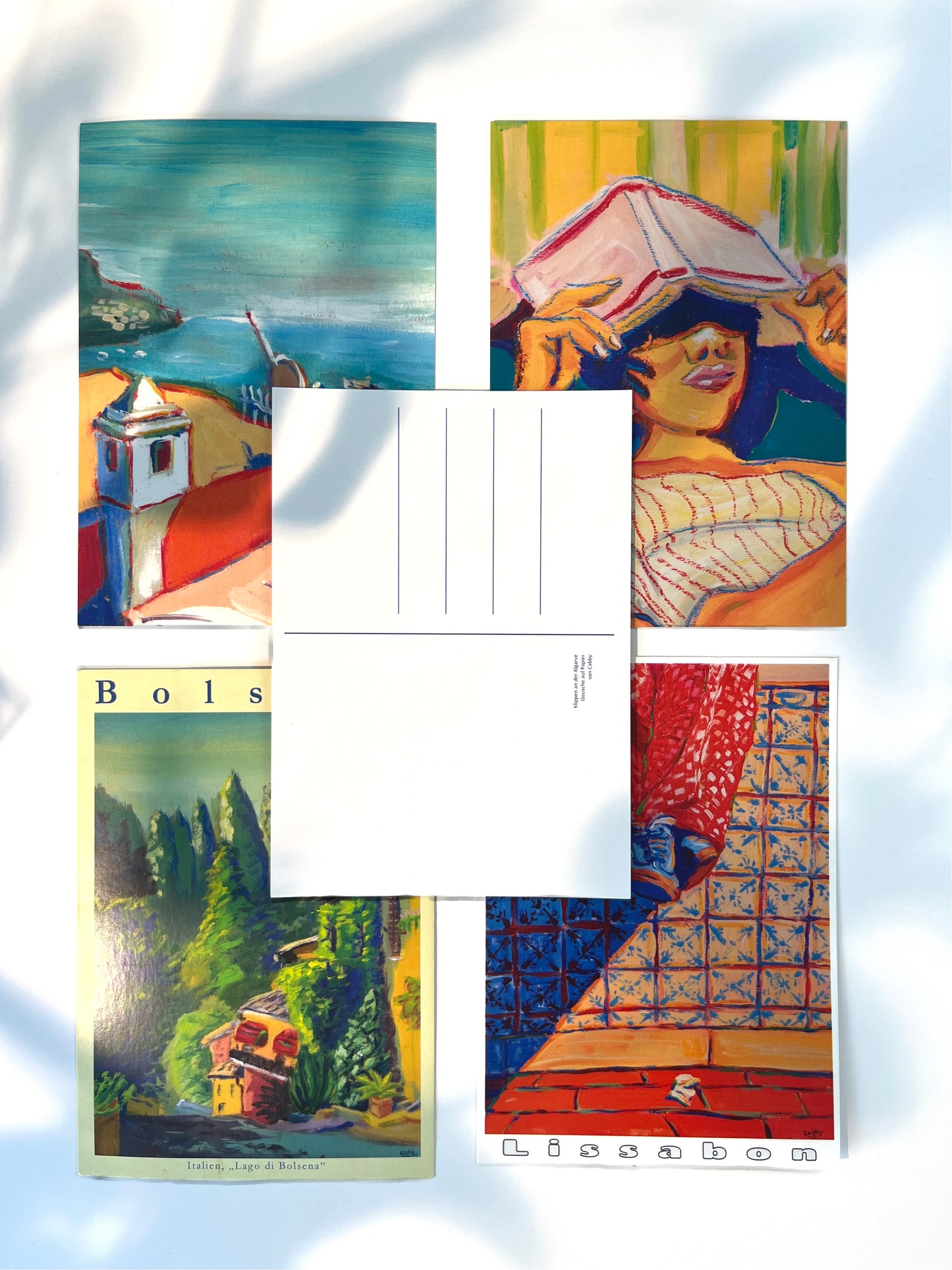 5 Mittelmeer / Urlaub Motive in einer Postkartenkollektion