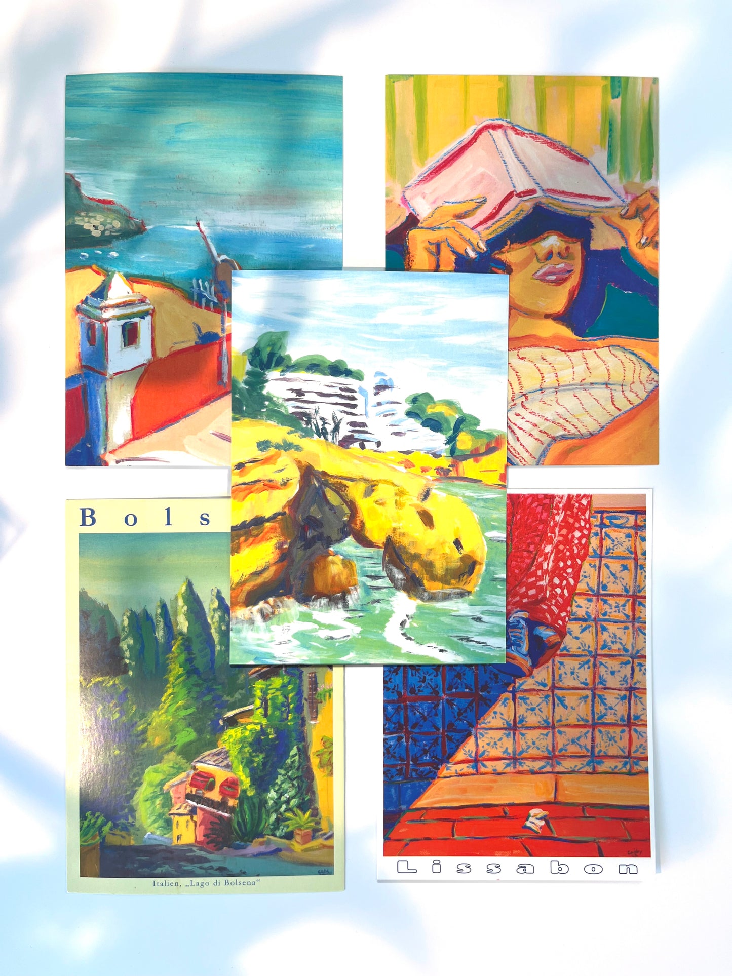 5 Mittelmeer / Urlaub Motive in einer Postkartenkollektion
