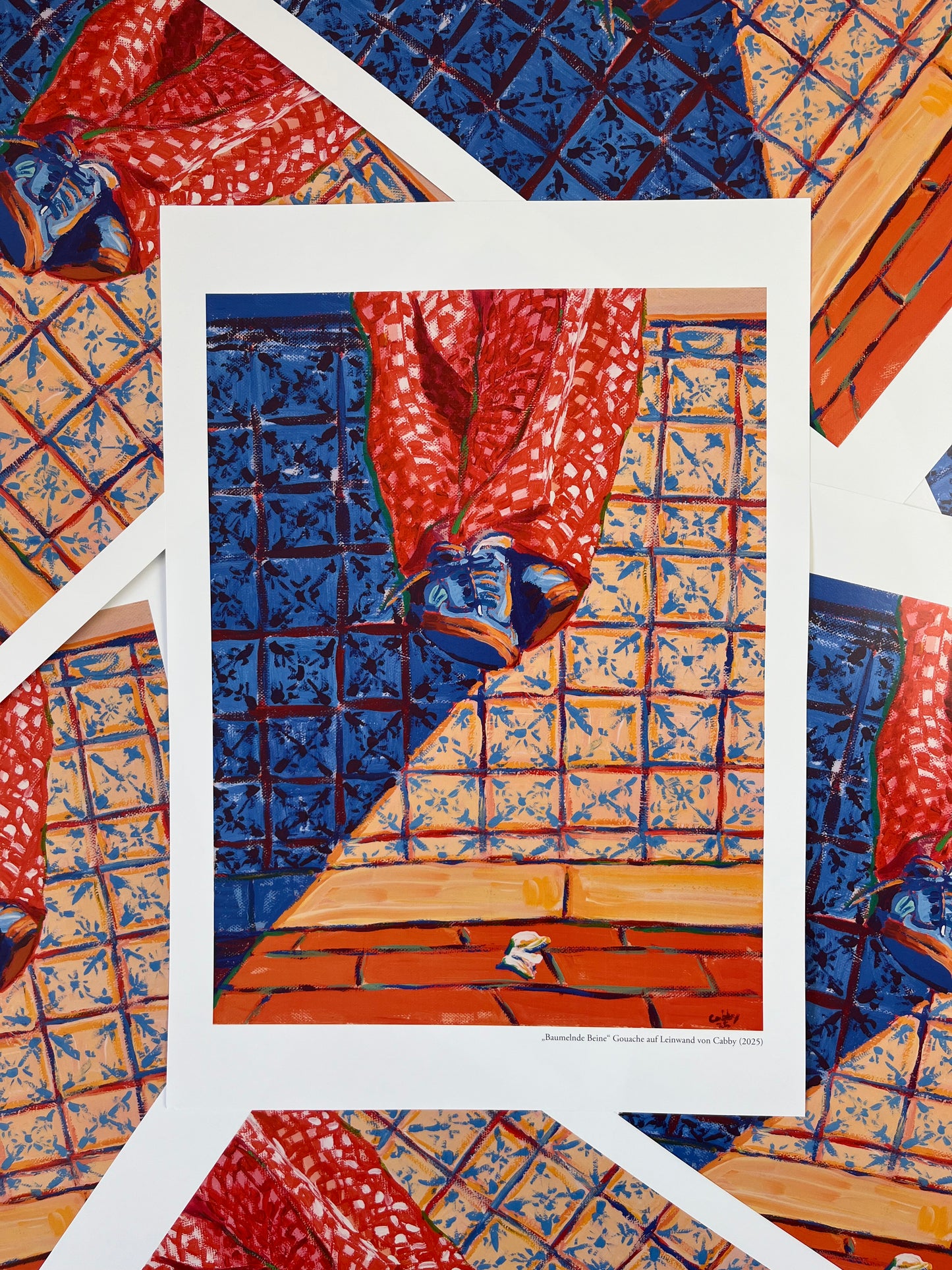 "Baumelnde Beine" Kunstdruck