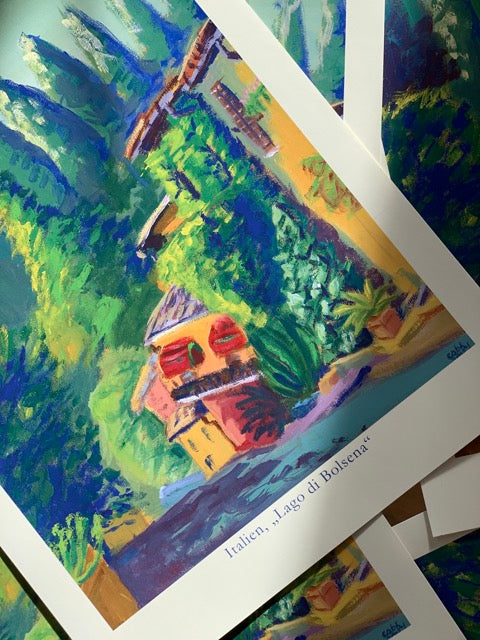 Bolsena/ Italien Landschaft Kunstdruck