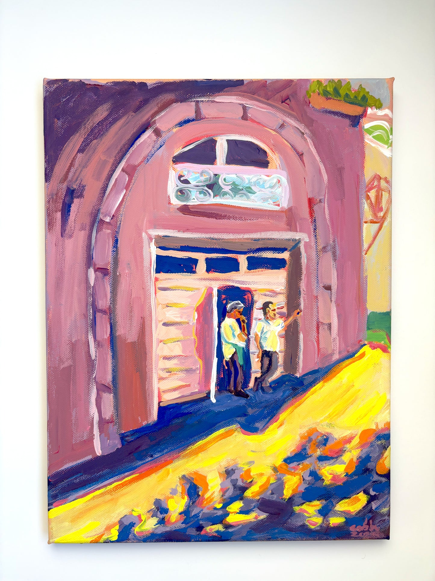 "2 Kellner in der Pause, Positano" (Original)