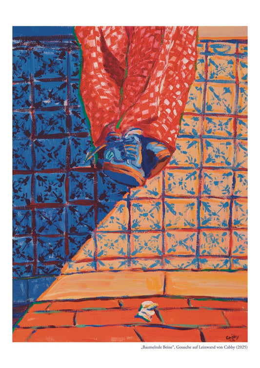 "Baumelnde Beine" Kunstdruck