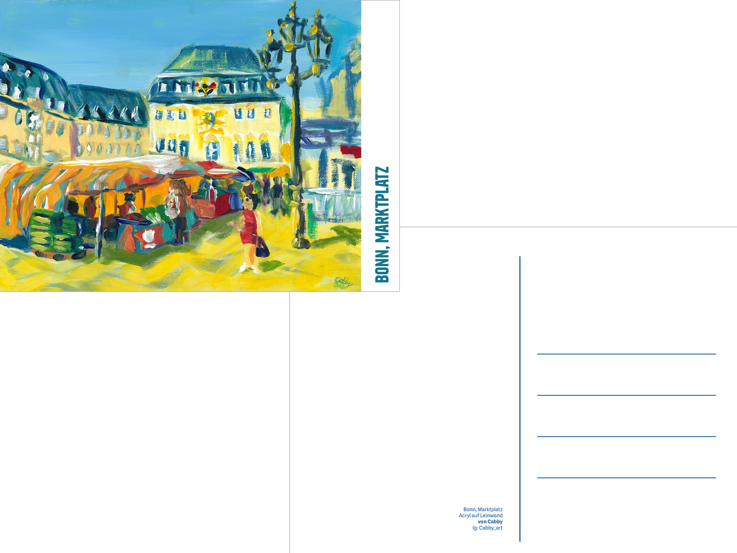 Marktplatz Bonn Kunstdruck