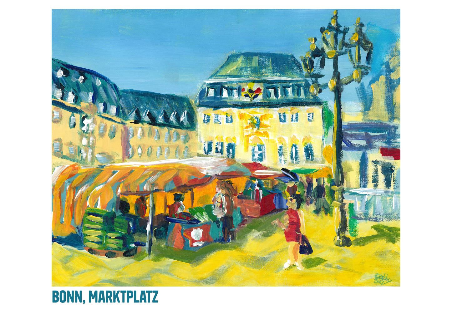 Marktplatz Bonn Kunstdruck