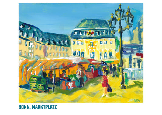 Marktplatz Bonn Kunstdruck