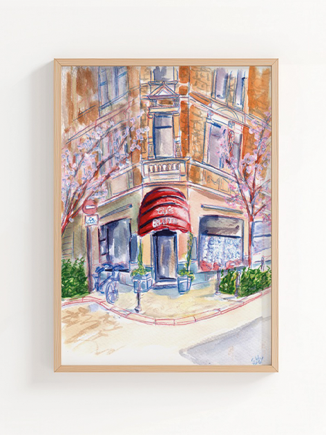 Café Blüte, Bonn Altstadt Aquarell (Original)