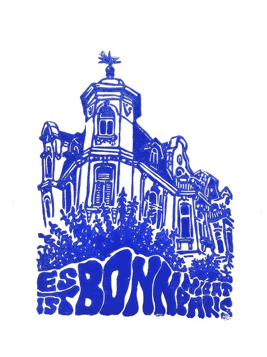 1. Es ist Bonn Nicht Paris (Weststadt Ecke) Linoldruck