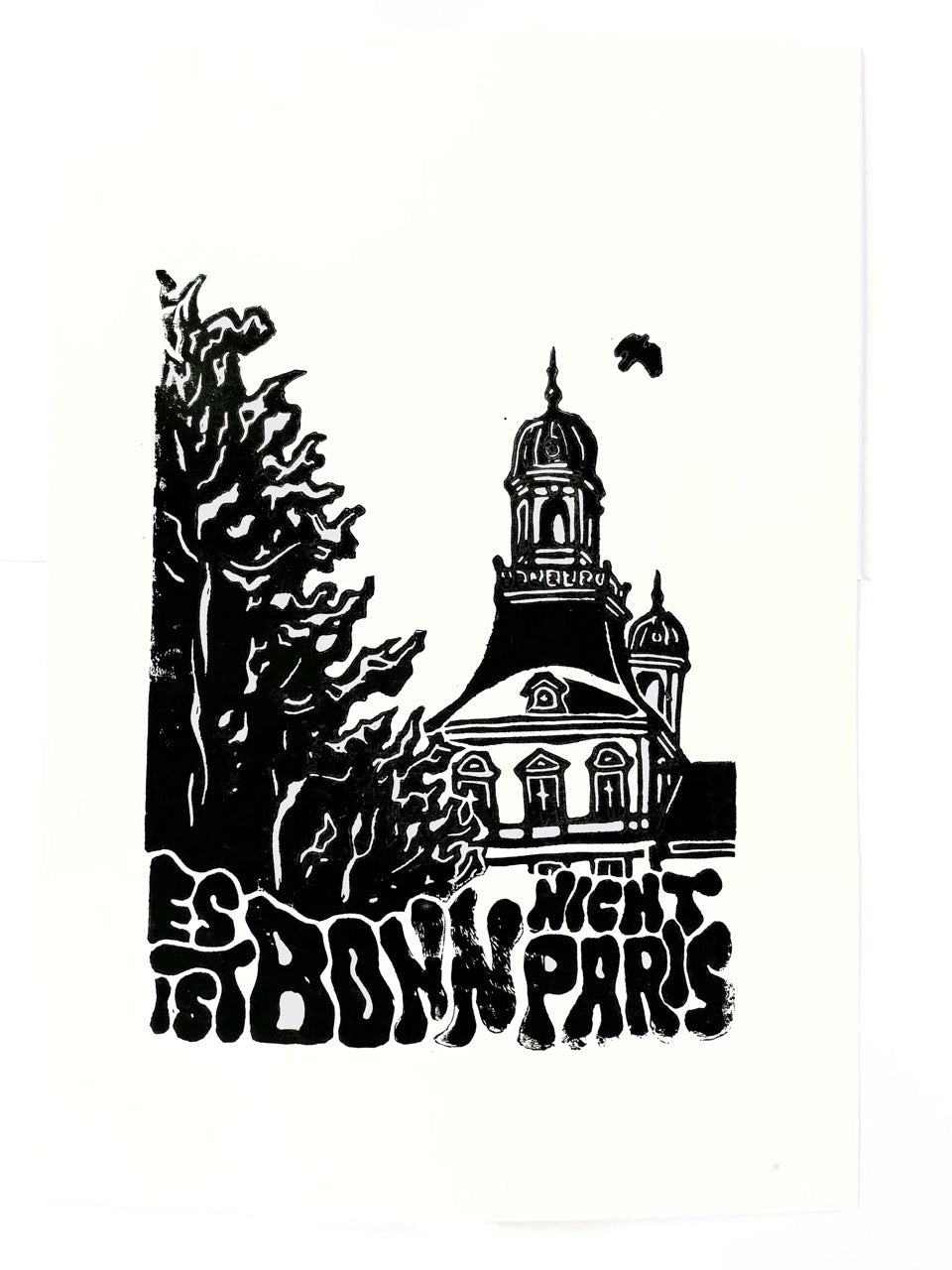 Es ist Bonn Nicht Paris (UNI Bonn) Linoldruck