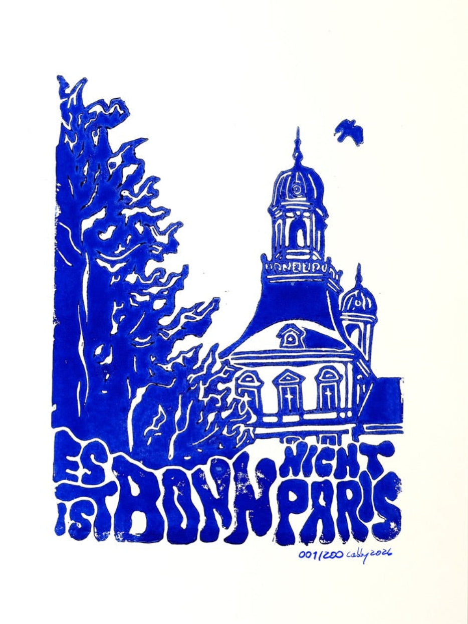 Es ist Bonn Nicht Paris (UNI Bonn) Linoldruck