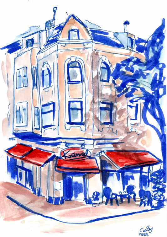 „Krümel Café , Köln Sülz" Limitierter Kunstdruck