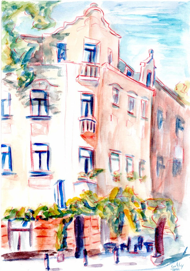 „Lokal Luxemburgerstraße , Köln Sülz" Limitierter Kunstdruck