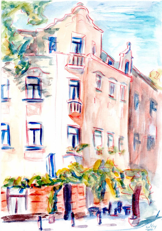 „Lokal Luxemburgerstraße , Köln Sülz" Limitierter Kunstdruck