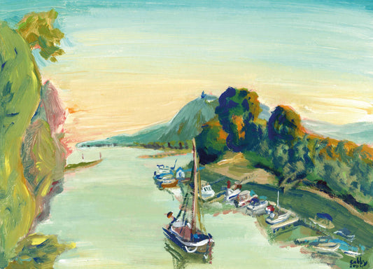 Honnefer Blick auf den Drachenfels, Bad Honnef (Original)