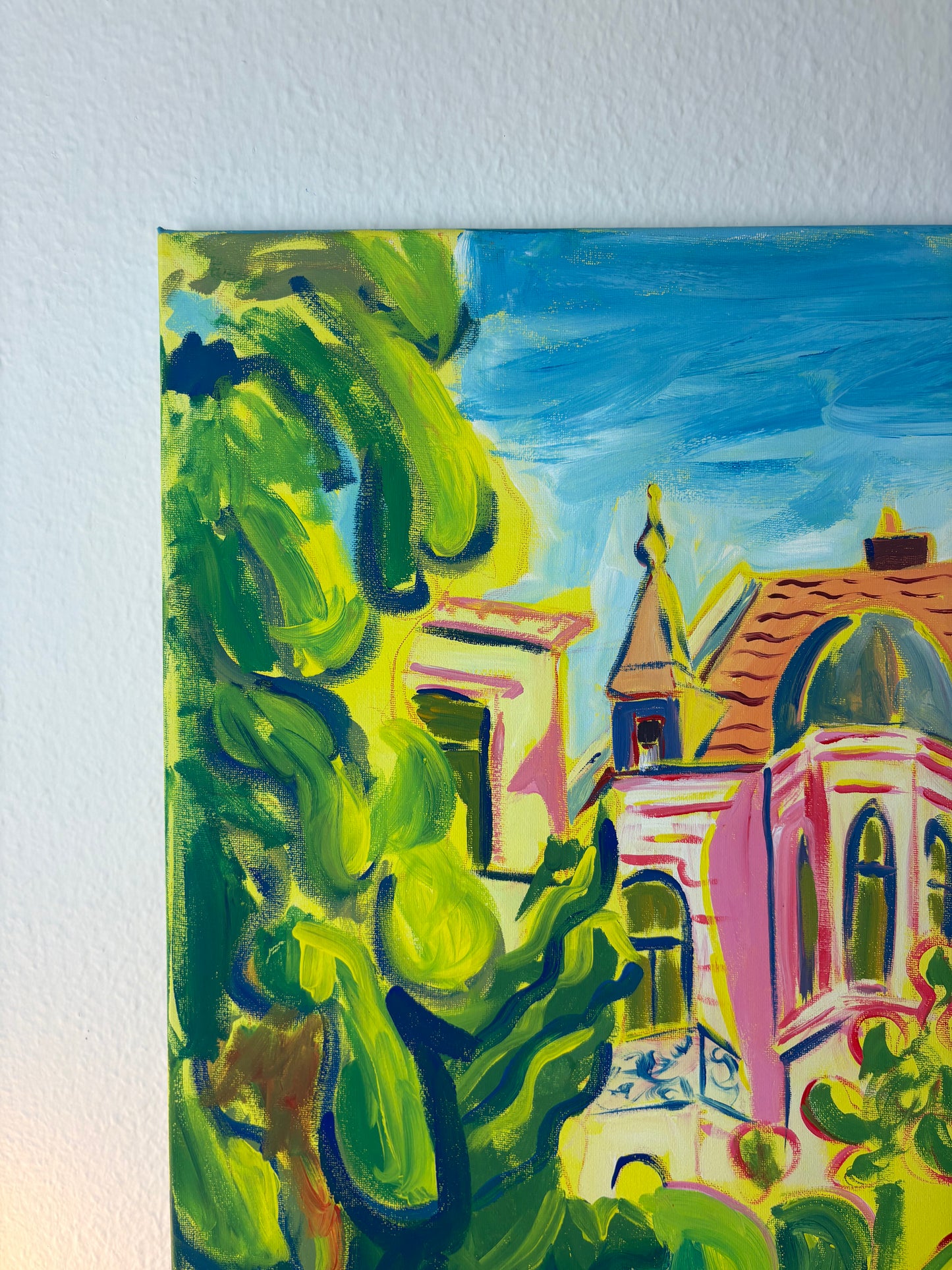 "Blick aus botanischer Garten" (Original)