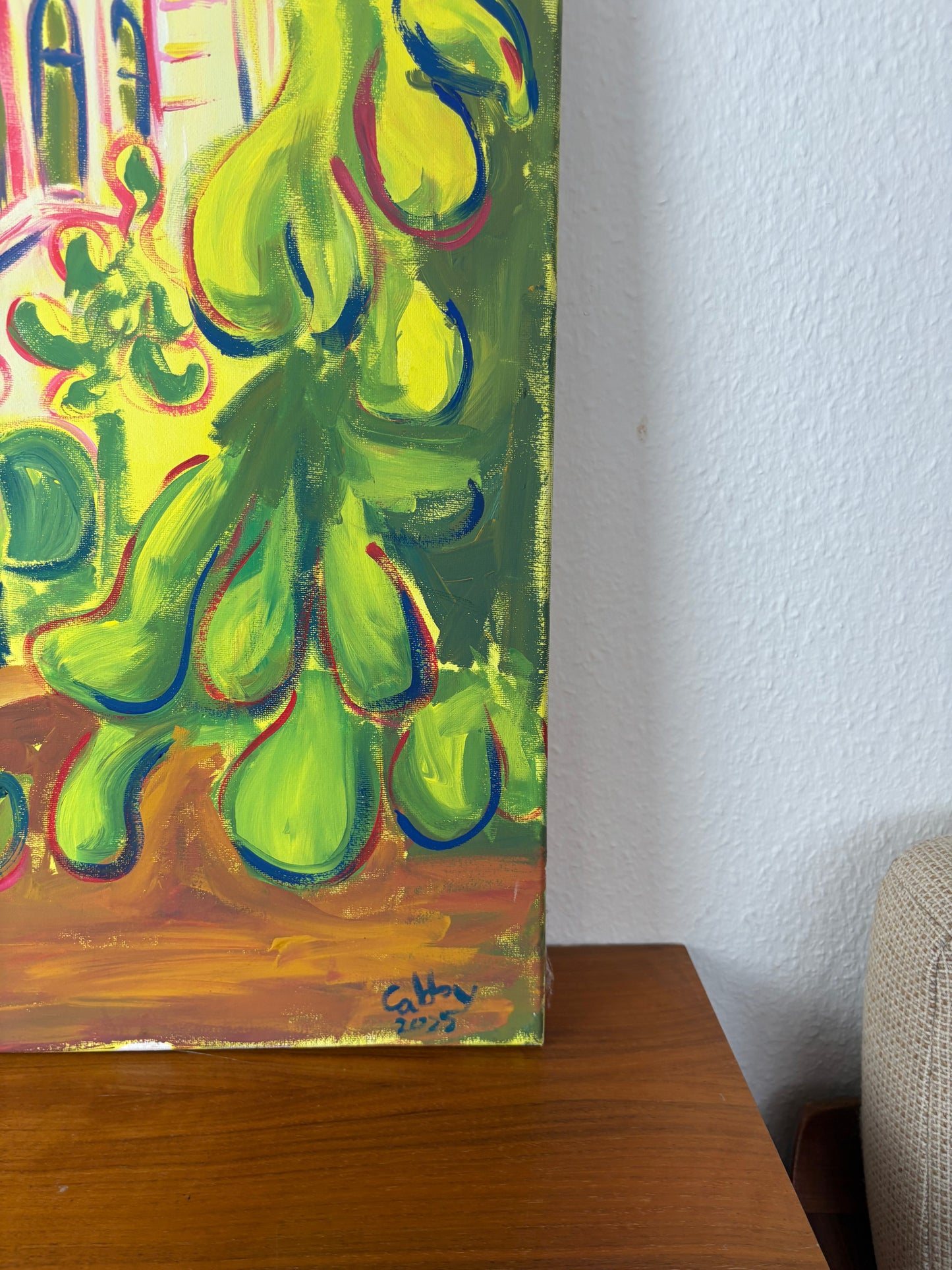 "Blick aus botanischer Garten" (Original)