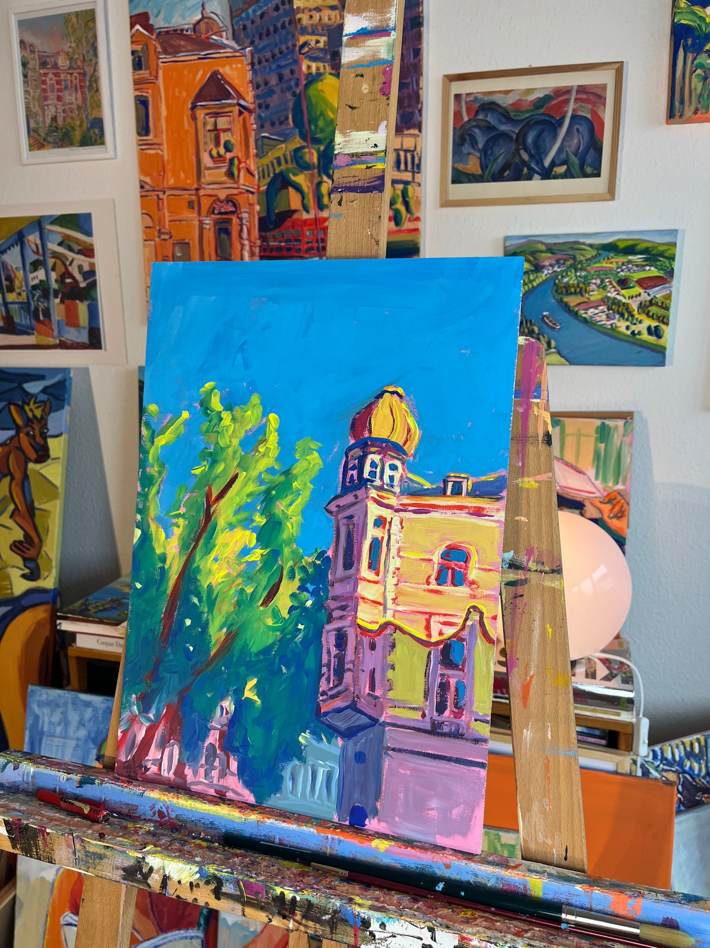 Haus mit Turm in der Südstadt (Original)