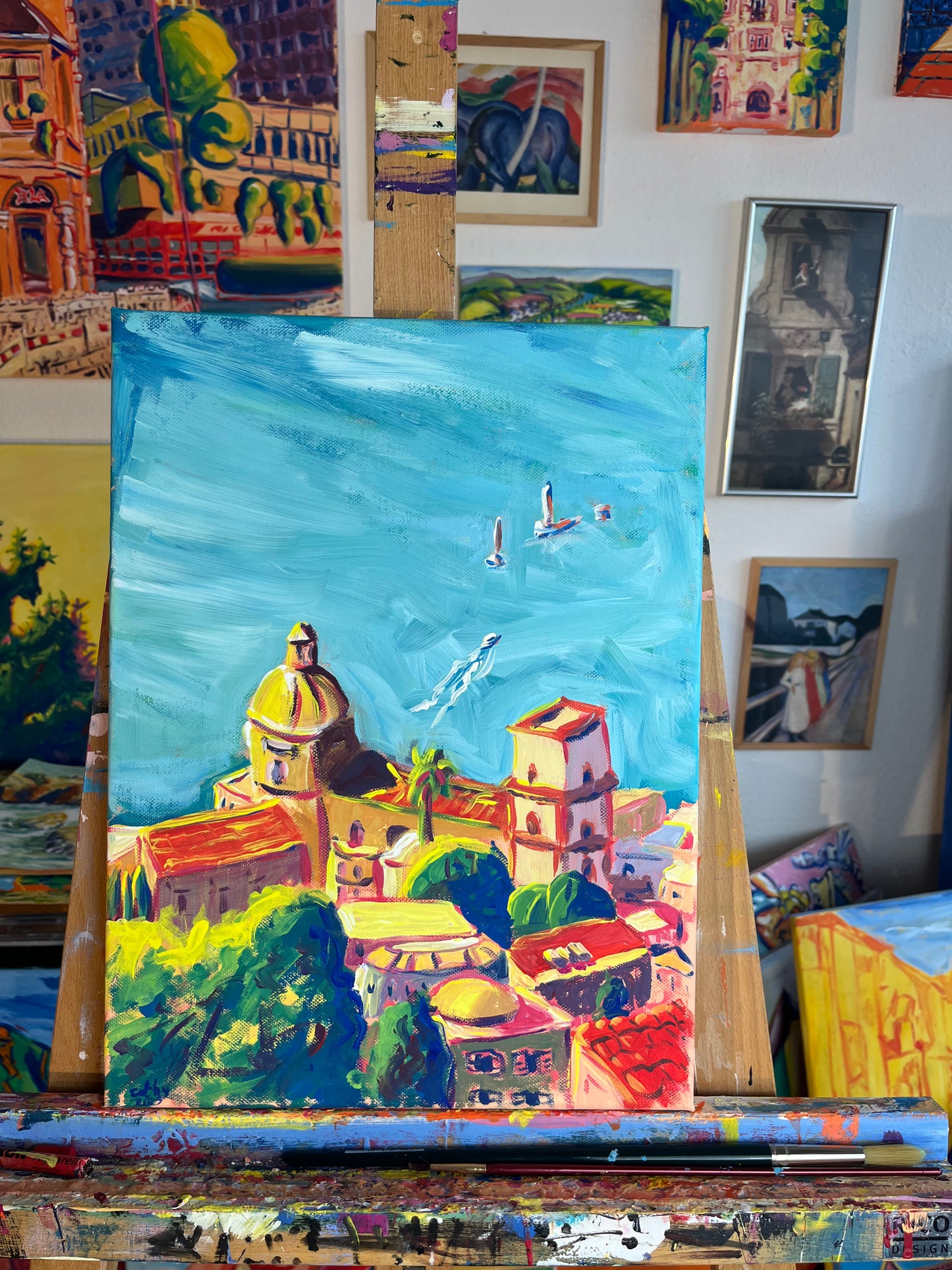 Blick auf Positano (Original)