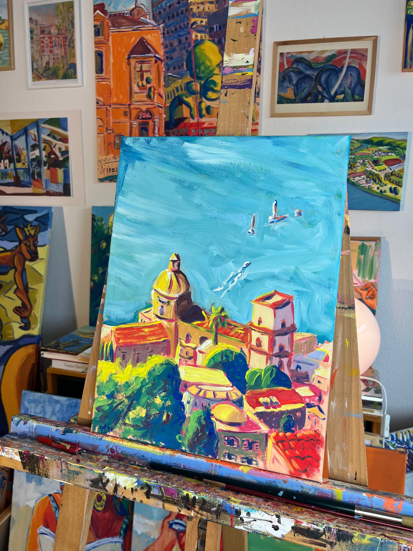 Blick auf Positano (Original)