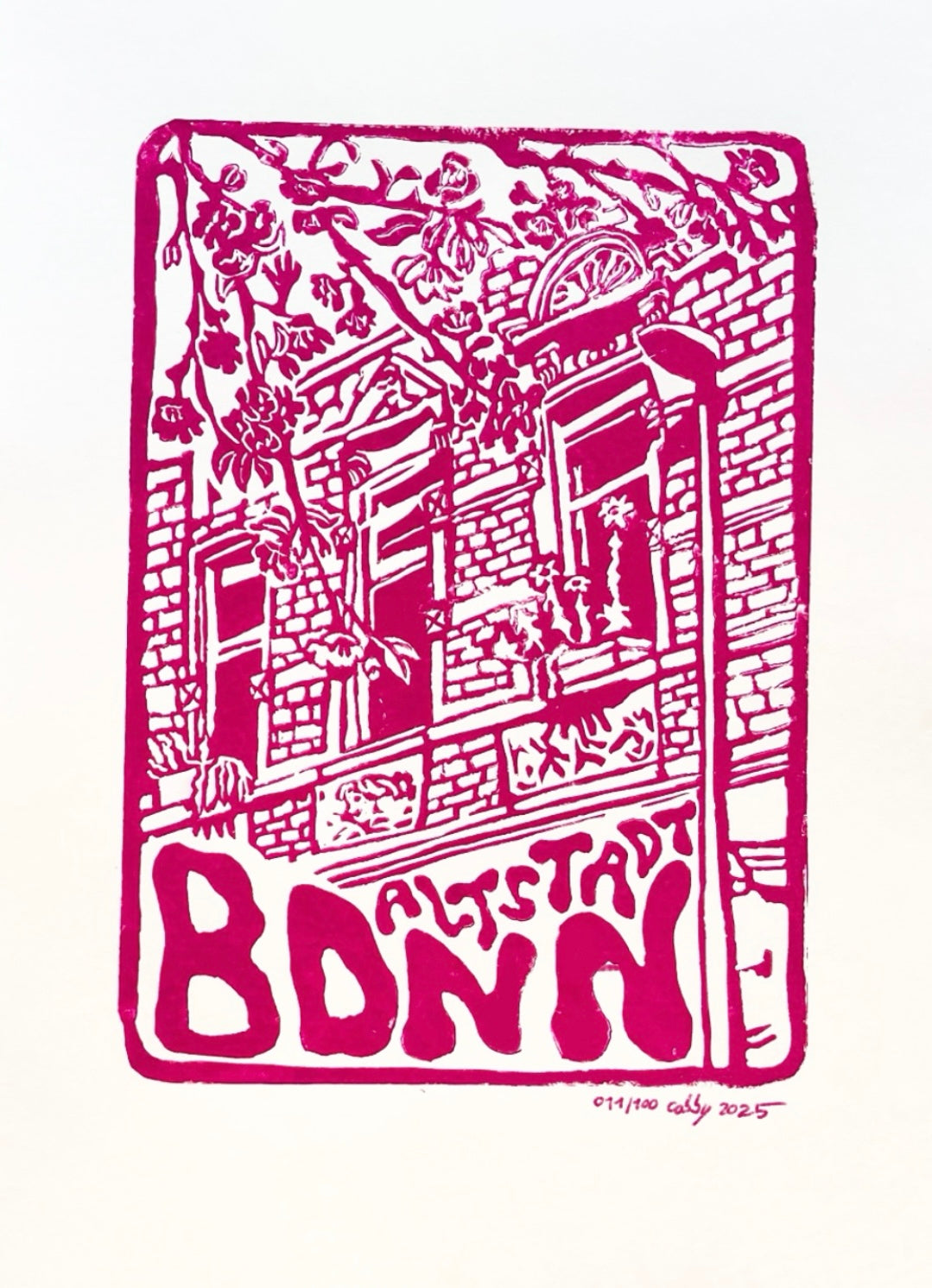 2. Altstadt Bonn Linoldruck