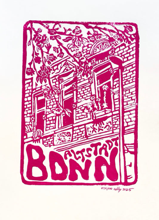 2. Altstadt Bonn Linoldruck