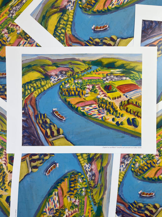 "Erpeler Ley am Rhein" Kunstdruck