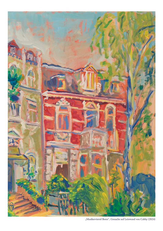"Musikerviertel Bonn"Kunstdruck