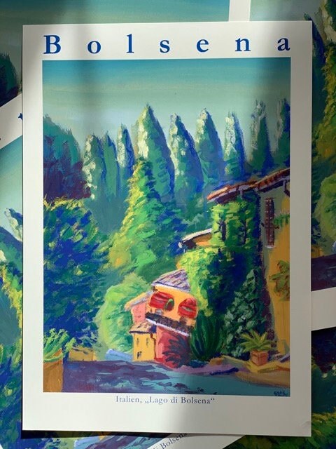 Bolsena/ Italien Landschaft Kunstdruck