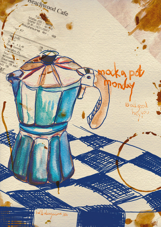 Moka Pot Monday Kunstdruck